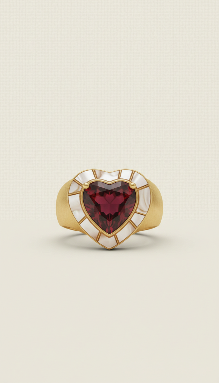 The Devotion Heart Ring — 18K Gold Vermeil, Handcrafted