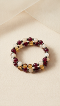 Stackable Gemstone Bracelet with Ruby Accents