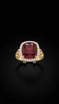 Crystal gold signature ring II Cheri