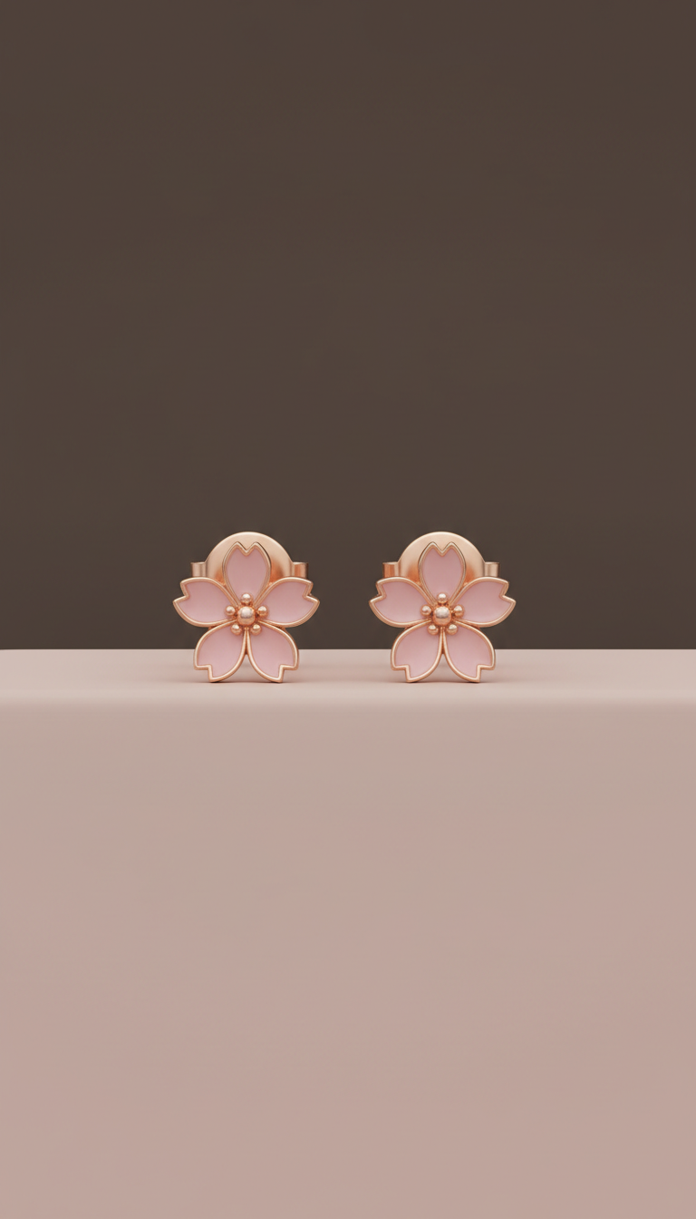 Cherry Blossom Stud Earrings