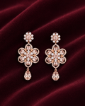 Rose Gold Crystal Earrings | Cheri